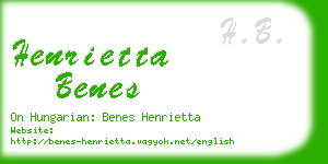 henrietta benes business card